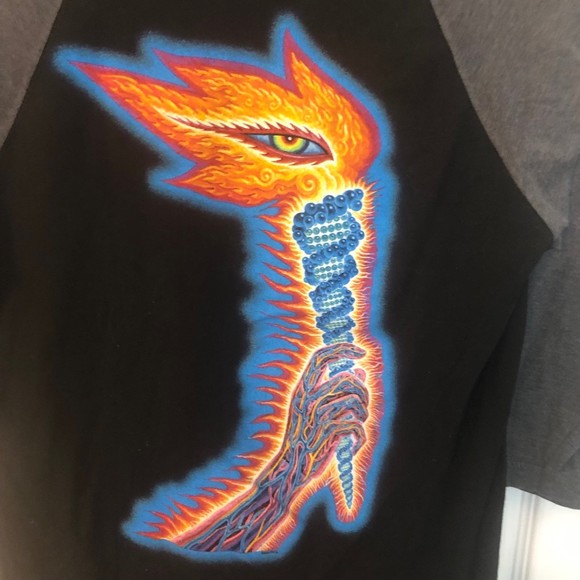Tool Torch Raglan Band Shirt - Fear Inoculum Tour Los Angeles CA 2019 Size Small - Picture 3 of 3